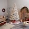 9ft. Pre-Lit Flocked West Virginia Fir Artificial Christmas Tree, Clear LED Lights
